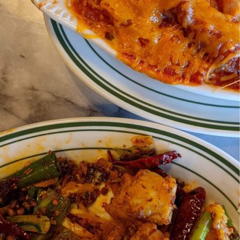 Hong Kong Station - 1. Baked Pork Chop in Tomato Sauce  8. Szechuan Style Spicy Squid - Chinese Near Me - Centennial, Colorado