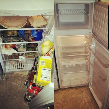 Biohazard PRO - Before and after of fridge cleanout for spoiled food and foodborne pathogens in rental unit. - Hazardous Waste Disposal Near Me Biohazard PRO - Before and after of fridge cleanout for spoiled food and foodborne pathogens in rental unit. - Hazardous Waste Disposal Near Me