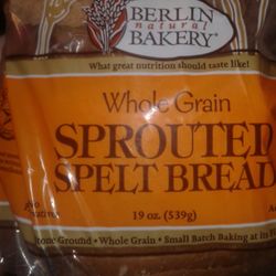 Whole grain sprouted spelt bread