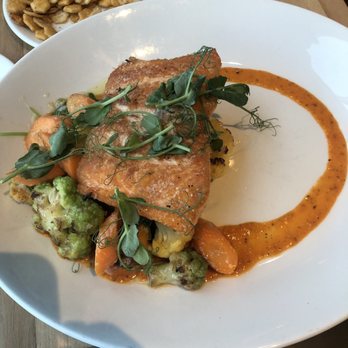 Canvas - Pan-Roasted Salmon - New American Near Me - Orlando, Florida Canvas - Pan-Roasted Salmon - New American Near Me - Orlando, Florida