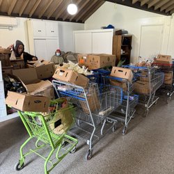 Action Food Pantry - Lined up and ready to go!