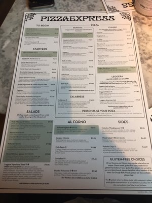 Menu photo 1 Pizza Express Belfast, BFS