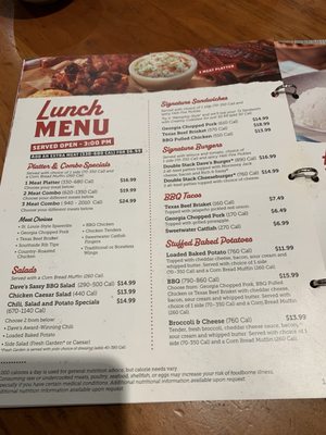 Menu photo 1 Famous Dave's BBQ Modesto, CA Menu photo 1 Famous Dave's BBQ Modesto, CA