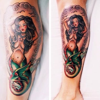 Royal Ave Tattoo - Mermaid by Jeremiah Beshears - Tattoo Near Me - Spring, Texas