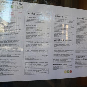 Pomze - Menu, fall 2011 - French Near Me - Paris, 75