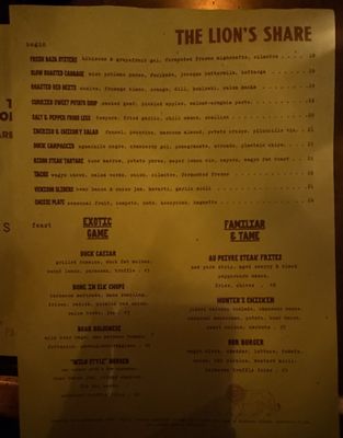 Menu photo 5 The Lion's Share San Diego, CA Menu photo 5 The Lion's Share San Diego, CA