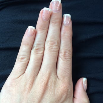 Sky Nails - Pink and white fill-added the sparkles for something different then typical - Nail Salons Near Me - Rocklin, California Sky Nails - Pink and white fill-added the sparkles for something different then typical - Nail Salons Near Me - Rocklin, California