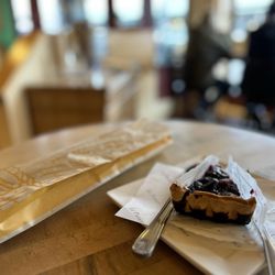 Le Panier - Marionberry tart and jambon fromage on baguette (in bag).