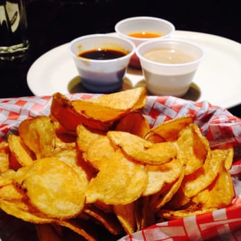 Bilty's - Complimentary Kettle Chips (with buffalo, Carolina BBQ, and Balsamic sauces. - New American Near Me - Crystal Bay, Nevada Bilty's - Complimentary Kettle Chips (with buffalo, Carolina BBQ, and Balsamic sauces. - New American Near Me - Crystal Bay, Nevada