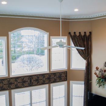 Celeste Jackson Interiors - Dramatic but simple window treatments added interest without blocking the gorgeous view and natural light. - Interior Design Near Me - Barrington, Illinois Celeste Jackson Interiors - Dramatic but simple window treatments added interest without blocking the gorgeous view and natural light. - Interior Design Near Me - Barrington, Illinois