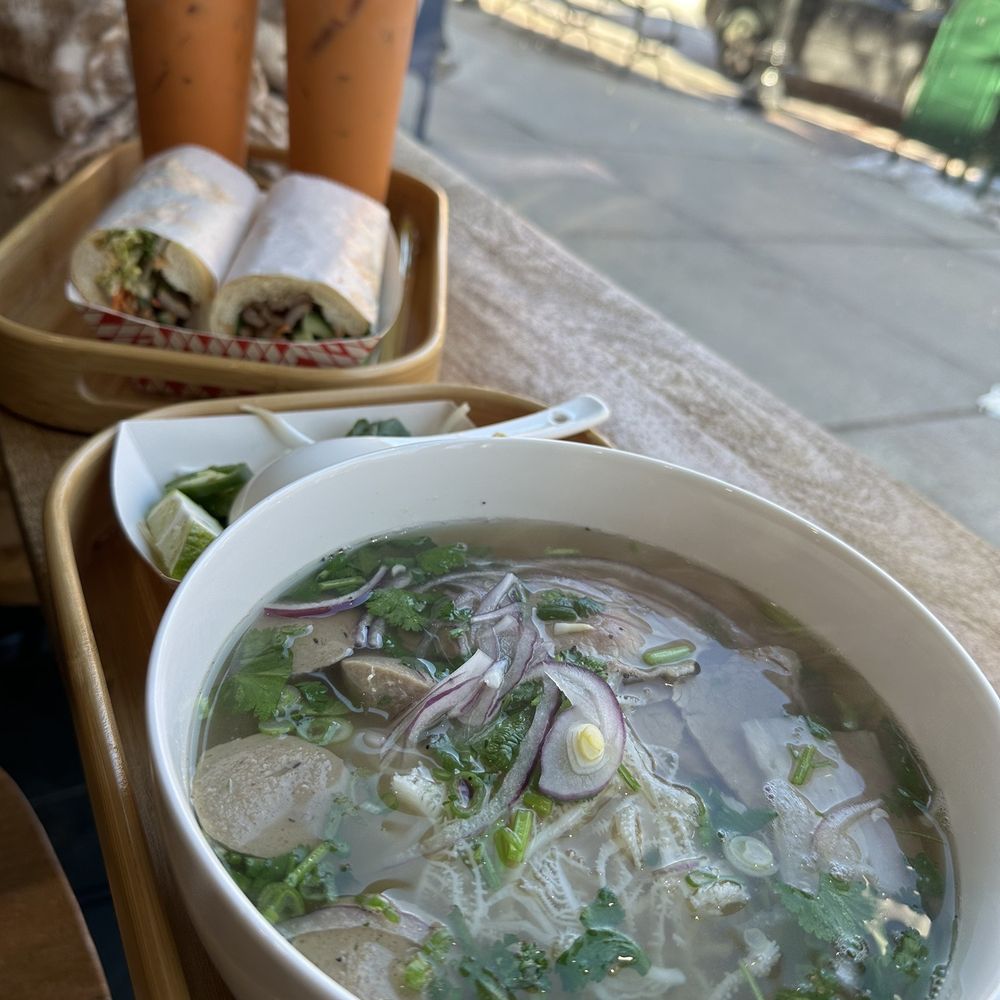 Beef Combo Pho and Chashu Pork Banh Mi