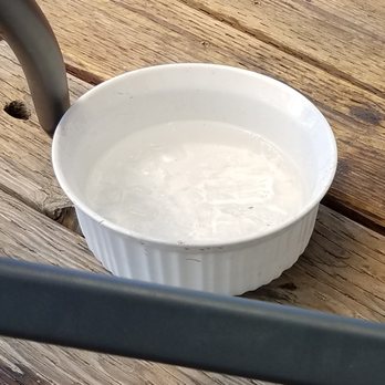 The Chowder Barge - Waitress brought ice water for the dog - Seafood Near Me - Wilmington, California The Chowder Barge - Waitress brought ice water for the dog - Seafood Near Me - Wilmington, California