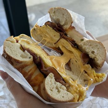 H&H Bagels - The Classic Bacon, Egg & Cheese - Bagels Near Me - Palm Desert, California H&H Bagels - The Classic Bacon, Egg & Cheese - Bagels Near Me - Palm Desert, California