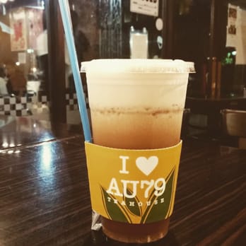 Au79 Teahouse - Lychee Black Tea - Flavors were OK, asked for half sugar but still too sweet for my taste. - Coffee & Tea Near Me - Arcadia, California
