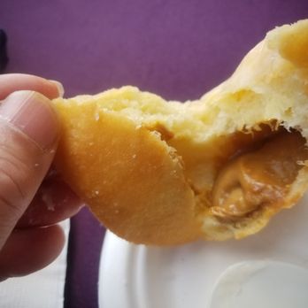9th & Hennepin - Inside of a butterscotch pudding filled brioche donut - Donuts Near Me - Seattle, Washington