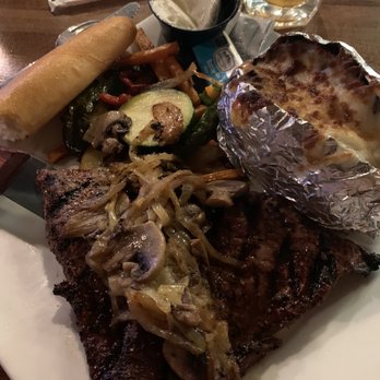 Streetcar Kitchen & Pub - Pub steak with a loaded baker - American Near Me - Carlton, Minnesota