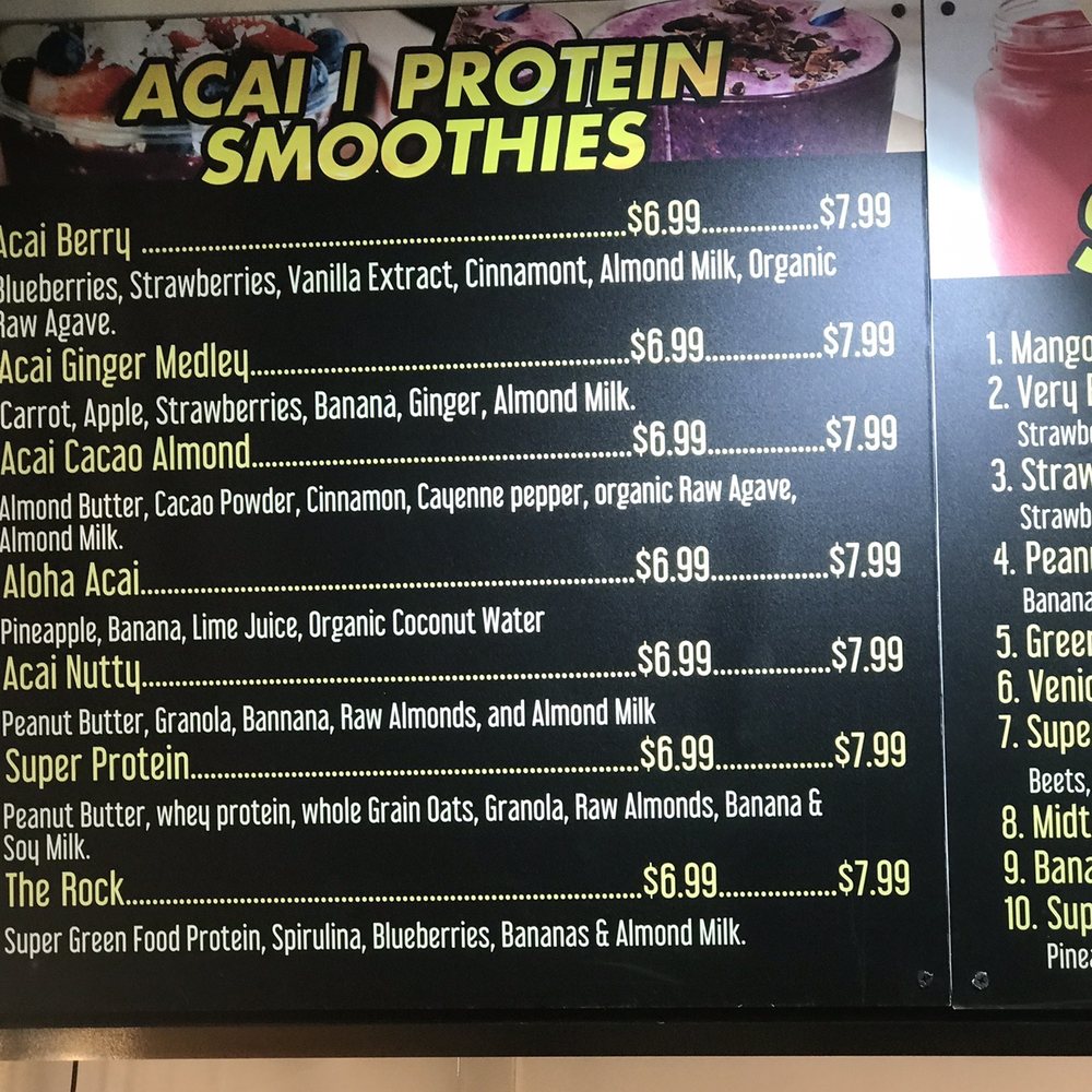 Caffe Venice - Menu- Açaí smithies - Delis Near Me - New York, New York