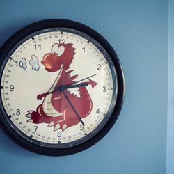 Island Kids Dentistry - Cute Wall Clock at our Dental Clinic in Victoria, BC