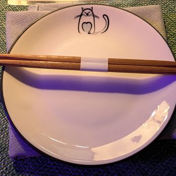 Chubby Cat Sushi - Plate with Chubby Cat logo - Sushi Bars Near Me - Delray Beach, Florida