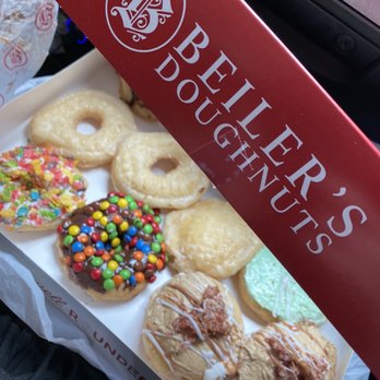 Beiler's Bakery - Fruity Pebbles Vanilla, Chocolate M&M, maple bacon, regular glazed, cream glazed, key lime. - Bakeries Near Me - Philadelphia, Pennsylvania Beiler's Bakery - Fruity Pebbles Vanilla, Chocolate M&M, maple bacon, regular glazed, cream glazed, key lime. - Bakeries Near Me - Philadelphia, Pennsylvania
