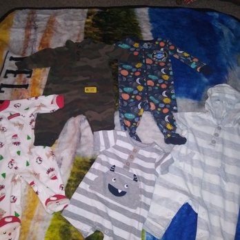 Once Upon A Child - Vancouver, WA - Everything in this photo besides the Christmas onesie was purchased here! Zero stains on the gray & white pieces. - Children's Clothing Near Me - Vancouver, Washington Once Upon A Child - Vancouver, WA - Everything in this photo besides the Christmas onesie was purchased here! Zero stains on the gray & white pieces. - Children's Clothing Near Me - Vancouver, Washington