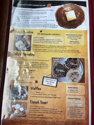 Menu photo 5 Polly's Pancake Parlor Sugar Hill, NH