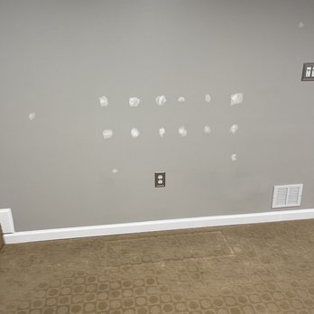 Ramirez Home Improvements - Had them remove a fixture before painting this wall gray. I had to go back and fill the holes before repainting. - Roofing Near Me