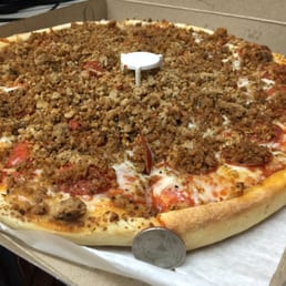 Large pepperoni and sausage. Large pepperoni and sausage.