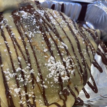 Chocolate House - Crepe with strawberry, banana and Dark chocolate drizzle. - Creperies Near Me - Paterson, New Jersey