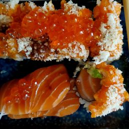It's a Crazy Salmon Roll & sashimi kind of Sunday! (10/13/2019) take-out order It's a Crazy Salmon Roll & sashimi kind of Sunday! (10/13/2019) take-out order
