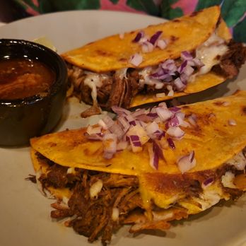Palenque Kitchen - Quesa Birria Tacos (tender beef) - good - Cocktail Bars Near Me - Costa Mesa, California Palenque Kitchen - Quesa Birria Tacos (tender beef) - good - Cocktail Bars Near Me - Costa Mesa, California