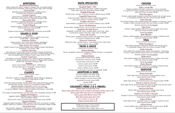 Menu photo 2 Pulcinella's Italian Restaurant Durham, NC