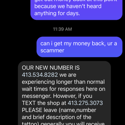 tried to message him over a month ago and me calling him a scammer finally got his attention