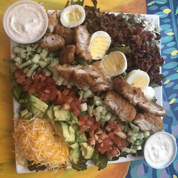 Chanticleer Eatery - Homemade herbed blue cheese dressing and Cobb salad that could've fed a family of five easy! - American Near Me - Santa Rosa Beach, Florida Chanticleer Eatery - Homemade herbed blue cheese dressing and Cobb salad that could've fed a family of five easy! - American Near Me - Santa Rosa Beach, Florida