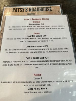 Menu photo 2 Patsy’s Roadhouse Hopewell Junction, NY Menu photo 2 Patsy’s Roadhouse Hopewell Junction, NY