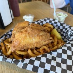 Web Locker Restaurant - Single order of fish & chips with curly fries