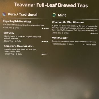 Starbucks - Tea Menu - Coffee & Tea Near Me - Scarborough, Ontario Starbucks - Tea Menu - Coffee & Tea Near Me - Scarborough, Ontario