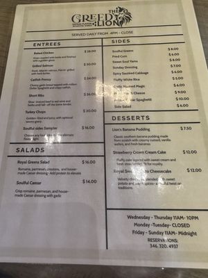 Menu photo 6 The Greedy Lion Houston, TX Menu photo 6 The Greedy Lion Houston, TX