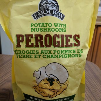 Farm Boy - Perogies with mushrooms. As a mushroom fan, there wasn't enough mushrooms in the perogies. They're pretty good if you like perogies. - Grocery Near Me - Pickering, Ontario