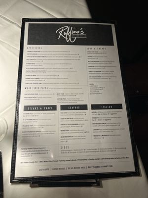 Menu photo 1 Ruffino's On The River Lafayette, LA Menu photo 1 Ruffino's On The River Lafayette, LA
