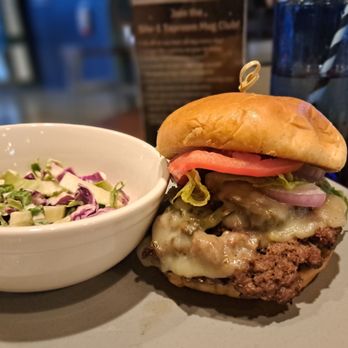 Site-1 Brewing - Special double smash burger with cole slaw side - Breweries Near Me - Omaha, Nebraska