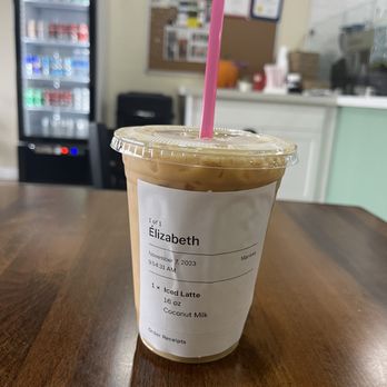 Gota Coffee - Iced latte with coconut milk - Coffee & Tea Near Me - Norco, California Gota Coffee - Iced latte with coconut milk - Coffee & Tea Near Me - Norco, California