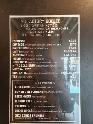 Menu photo 3 Ink Factory Coffee Bar Jacksonville Beach, FL Menu photo 3 Ink Factory Coffee Bar Jacksonville Beach, FL