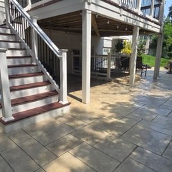 New covered deck - stairs - patio