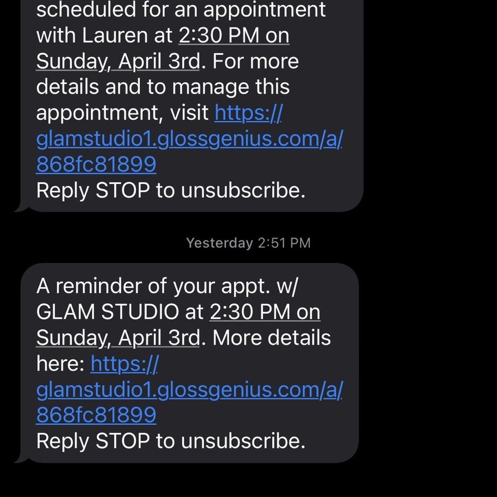 Glam Studio - Confirmation of my reservation with Lauren. - Hair Extensions Near Me - Monrovia, California
