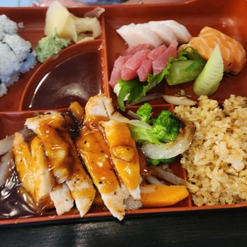 Sakura - Star Child had the Bento Box. Fresh vegitables, fresh sushi, habachi rice, chicken terriaki. - Sushi Bars Near Me - Pelham, New York Sakura - Star Child had the Bento Box. Fresh vegitables, fresh sushi, habachi rice, chicken terriaki. - Sushi Bars Near Me - Pelham, New York