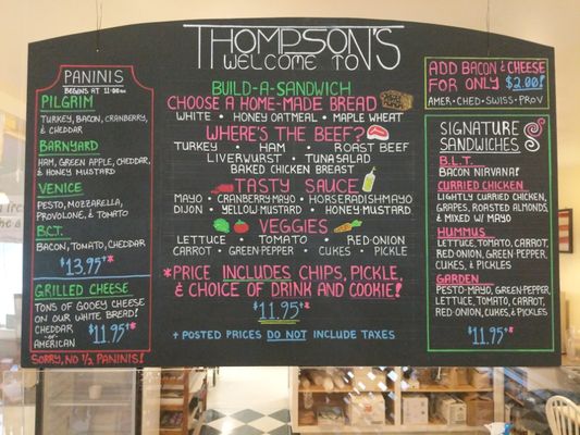 Menu photo 2 Thompson's Flour Shop Morrisville, VT