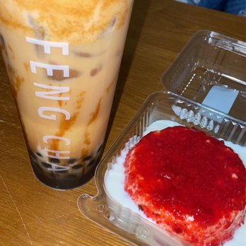 Feng Cha Teahouse - dirty boba with tiramisu foam Strawberry Princess - Desserts Near Me - Richardson, Texas Feng Cha Teahouse - dirty boba with tiramisu foam Strawberry Princess - Desserts Near Me - Richardson, Texas