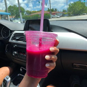 Banana Berry - Detox Dragon Smoothie and showing off the nails - Juice Bars & Smoothies Near Me - Coral Gables, Florida Banana Berry - Detox Dragon Smoothie and showing off the nails - Juice Bars & Smoothies Near Me - Coral Gables, Florida