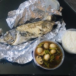 Talay’s Thai Seafood - Take Away #16 Steamed Whole Barramundi & Ginger Sauce $18.90 (lunch)
